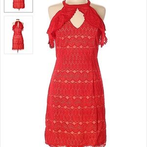 Francesca’s Red Lace Cocktail Dress